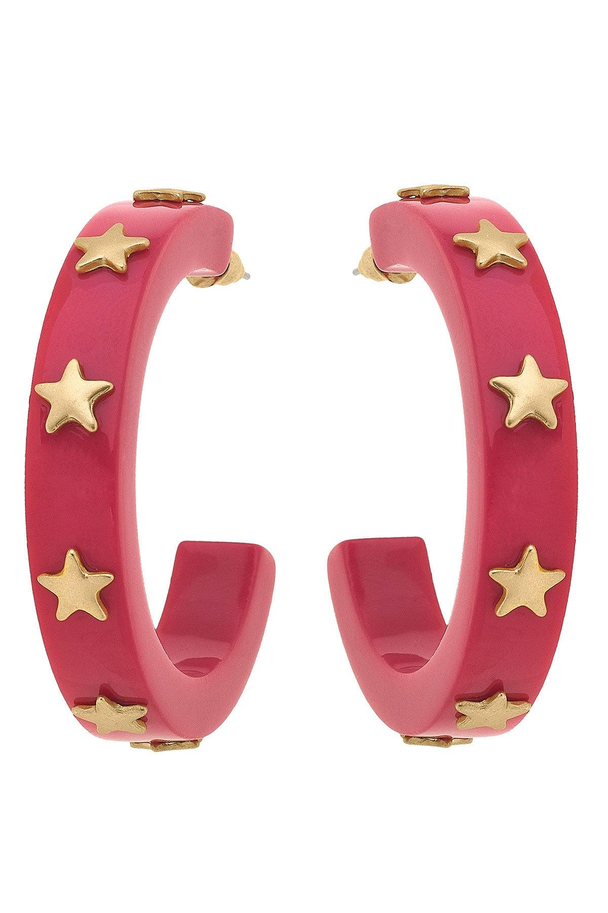 The Star Resin Hoop Earrings