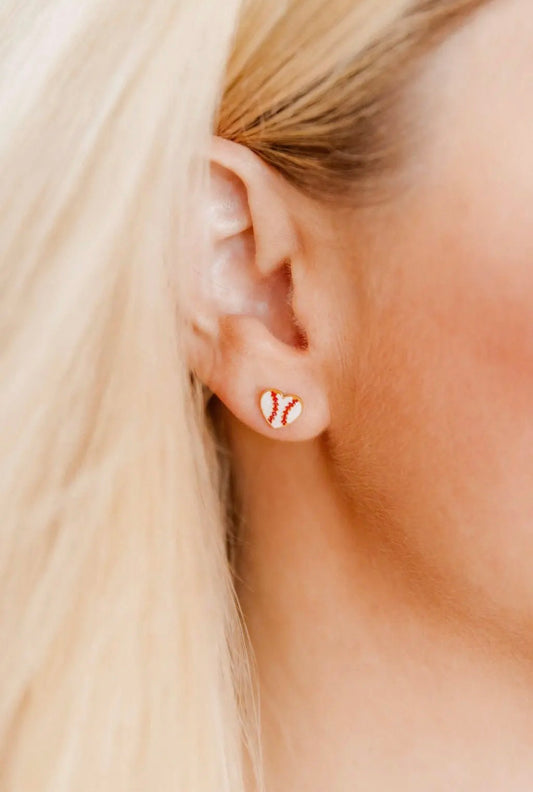The Baseball Stud Earrings