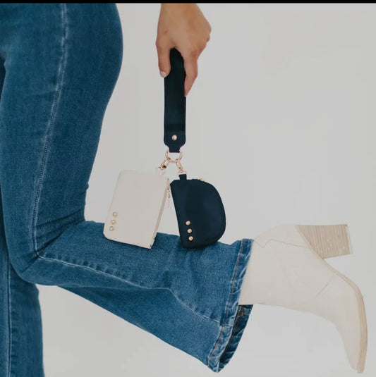 The Woven Dual Pouch Wristlet
