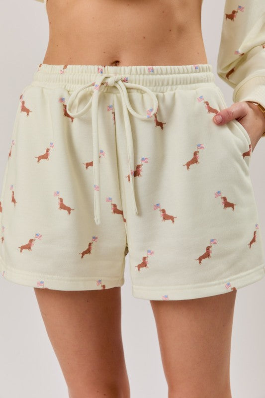The Americana Dog Short and Sweatshirt Set