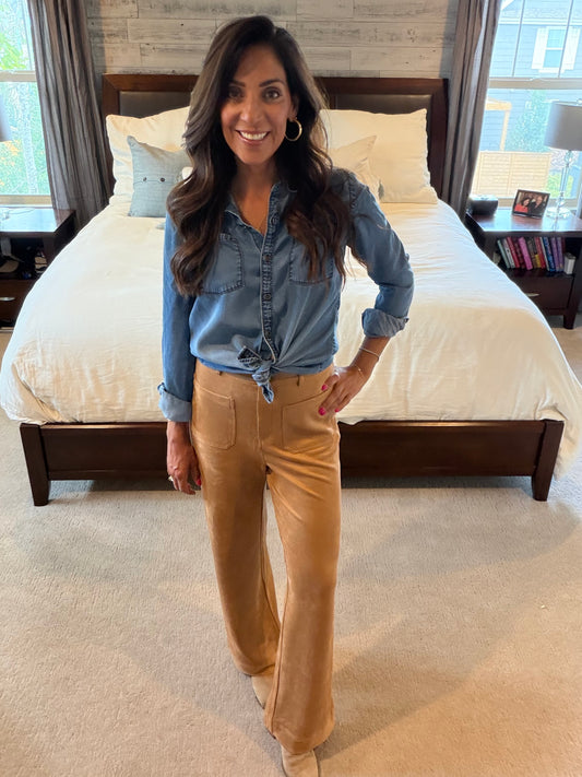 The Antonia Faux Suede Pants