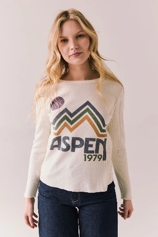 The Aspen Waffle Crewneck Tee