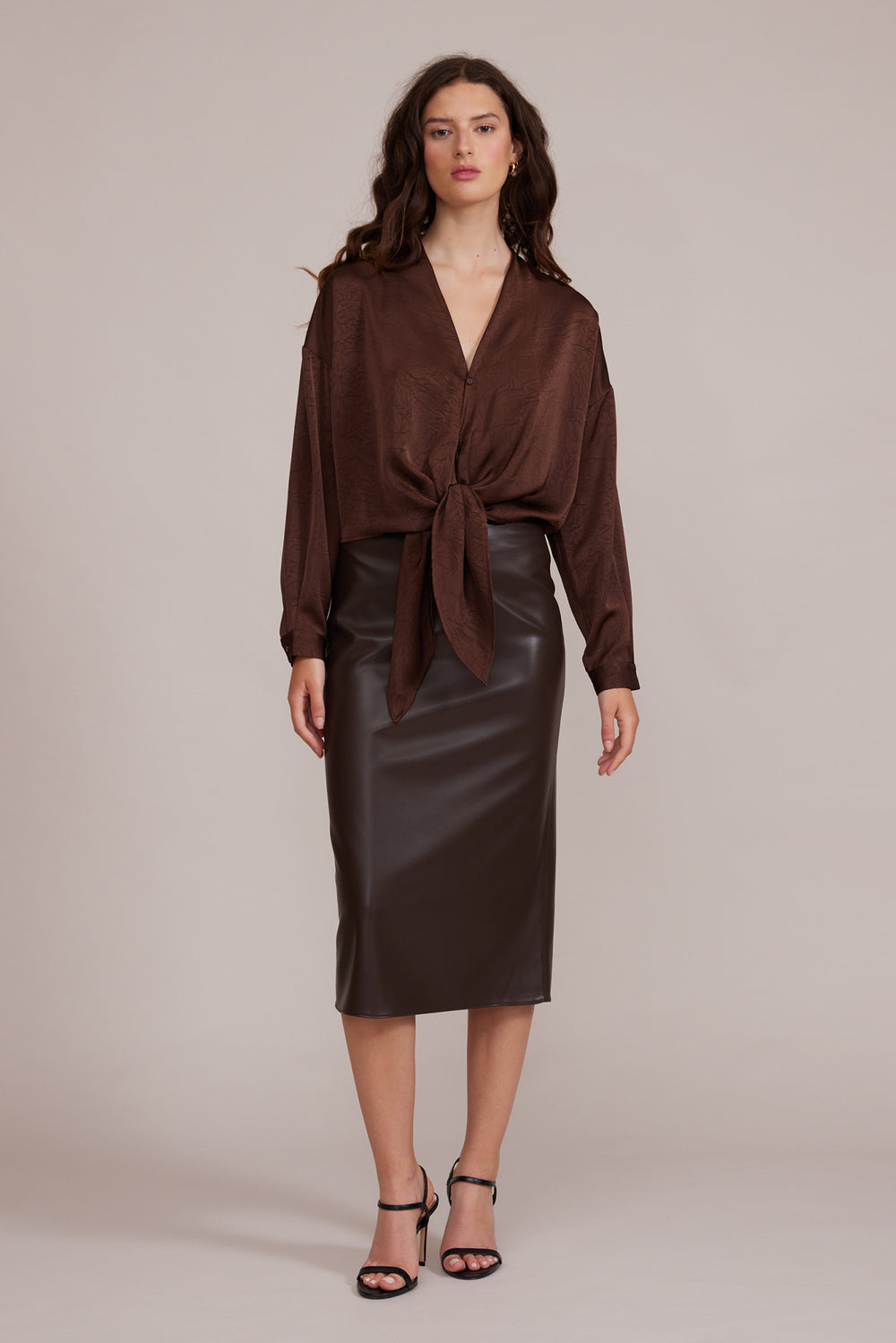 faux leather skirt dress Stormi Mini Skirt - High Waist Faux Leather Skirt in Black