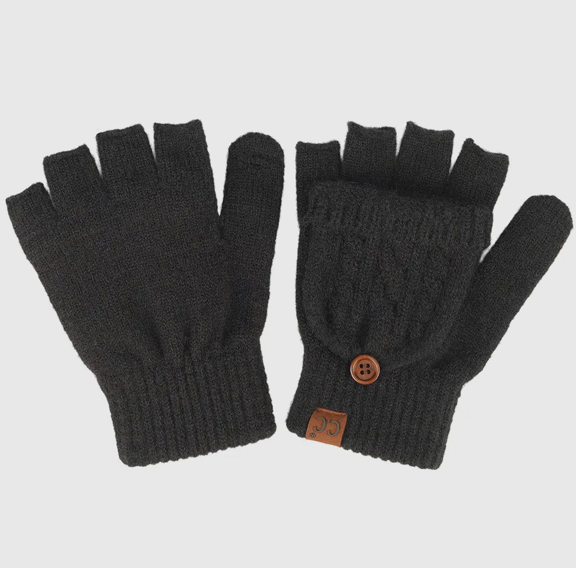 The CC Cable Knit Convertible Flip Mitten/Gloves