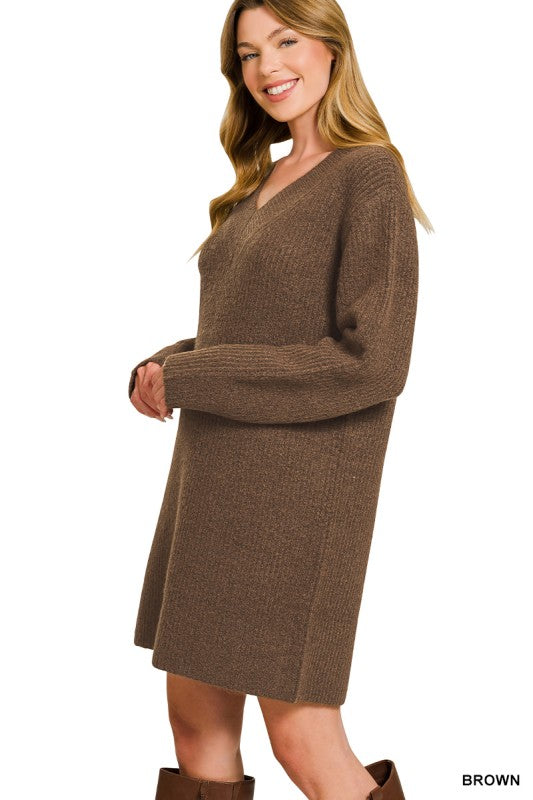 The Chocolate Brown Sweater Dress