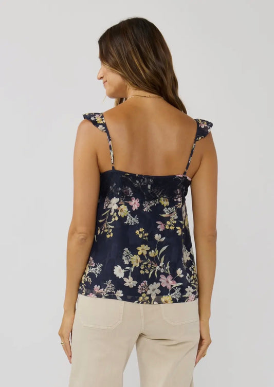The Odette Floral Ruffle Tank