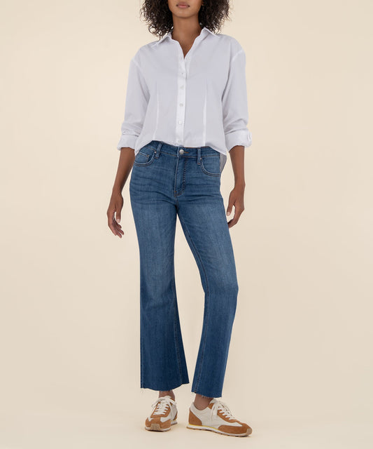The Kelsey High Rise Fab Ab Ankle Flare Jeans