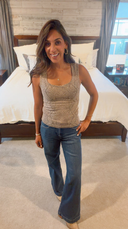 The Snakeskin Square Neck Tank