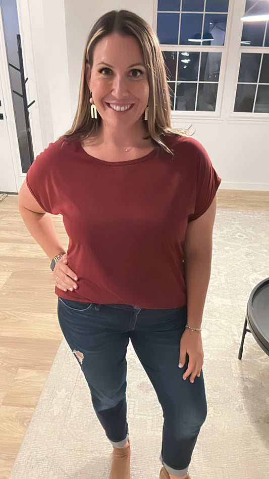 The Sheridan Suede Dolman Sleeve Top