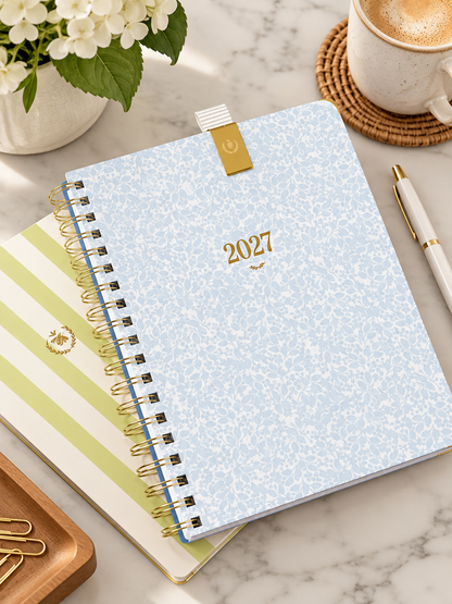 The Floral Light Blue 2027 Planner