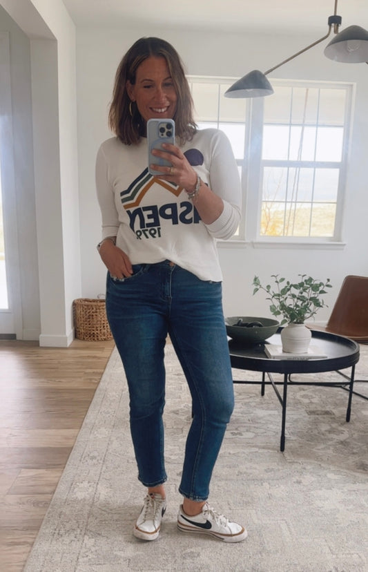 The Aspen Waffle Crewneck Tee