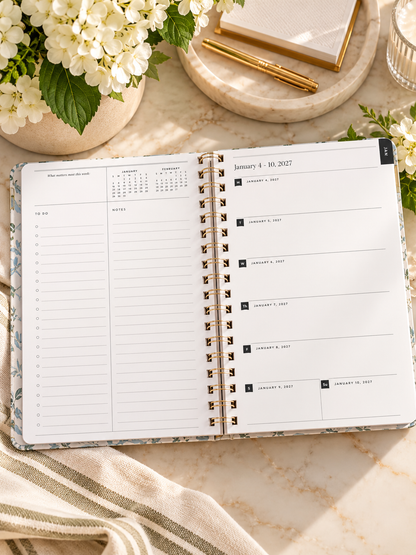The Floral Light Blue 2027 Planner