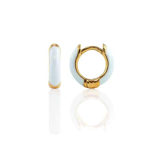 The Enamel Huggie Hoops