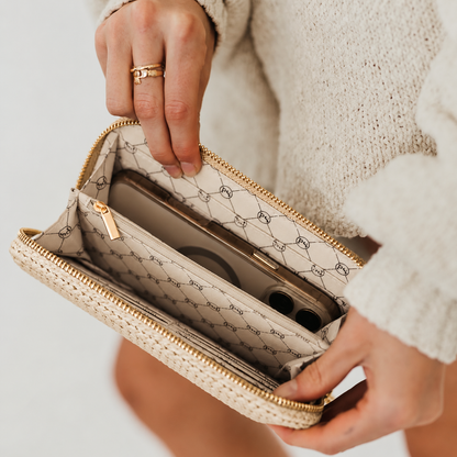 The Diana Large Zip Woven Wallet