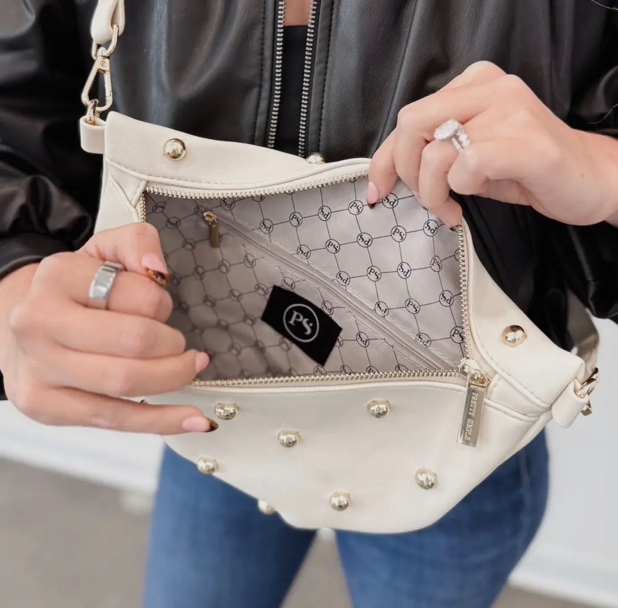 The Gold Studded Crossbody Bag