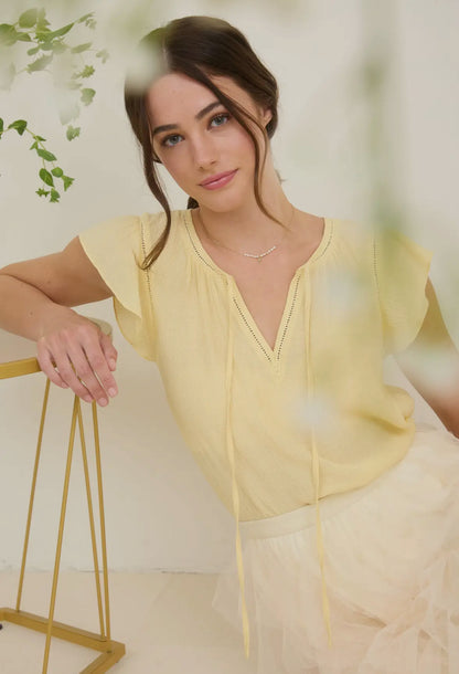 The Daisy Ruffle Sleeve Top