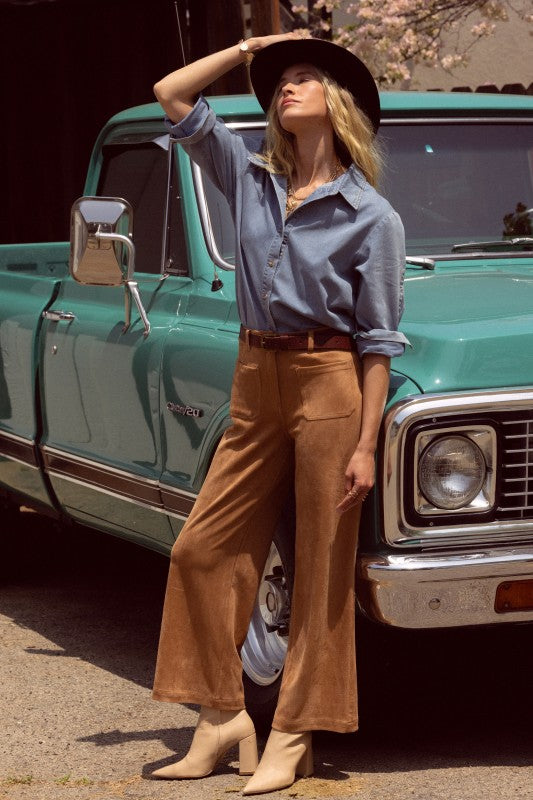 The Antonia Faux Suede Pants