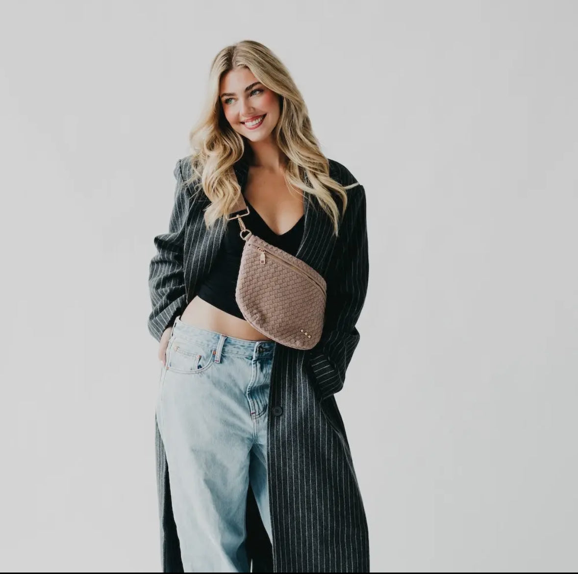 The Suede Woven Bum Bag