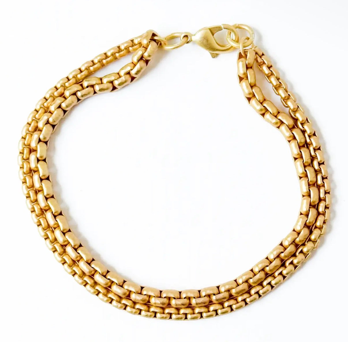 The Thea Double Box Chain Bracelet
