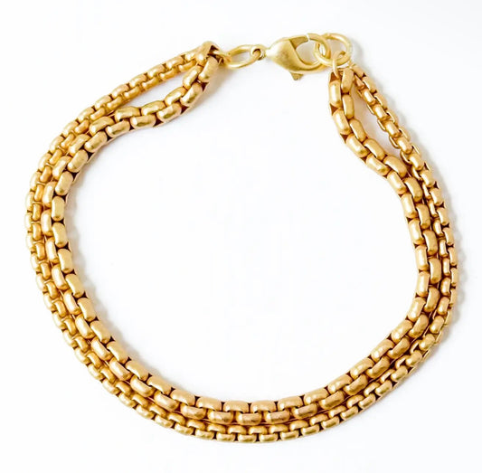 The Thea Double Box Chain Bracelet