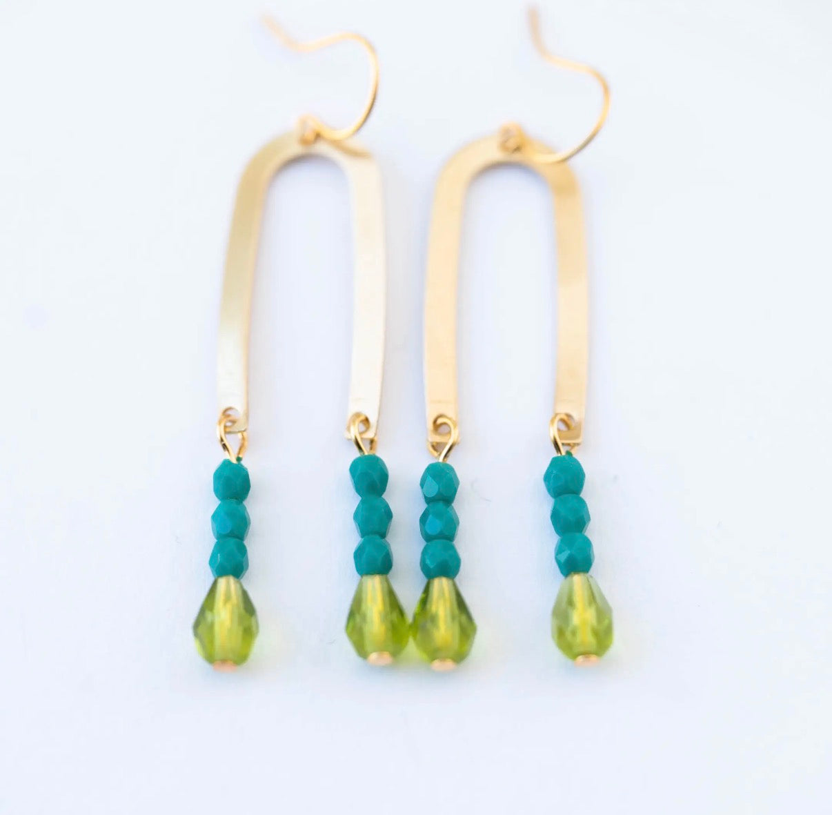 The Winona Long Arch Beaded Earrings