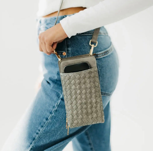 The Magnolia Phone and Wallet Woven Bag