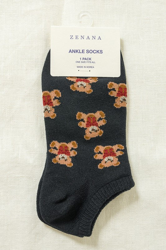 The Teddy Bear Ankle Socks
