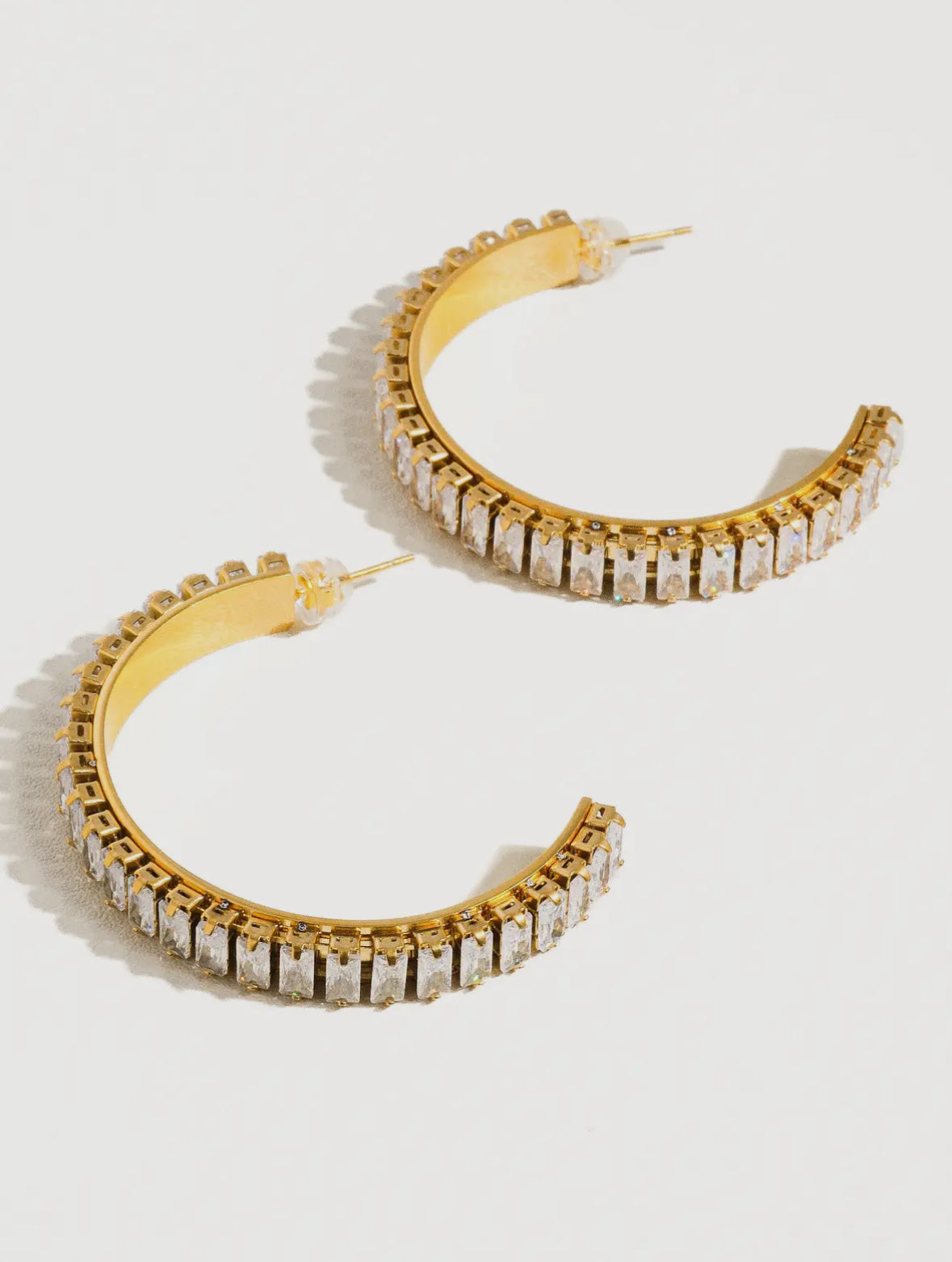 The Glam Non-Tarnish Large Hoop Earrings