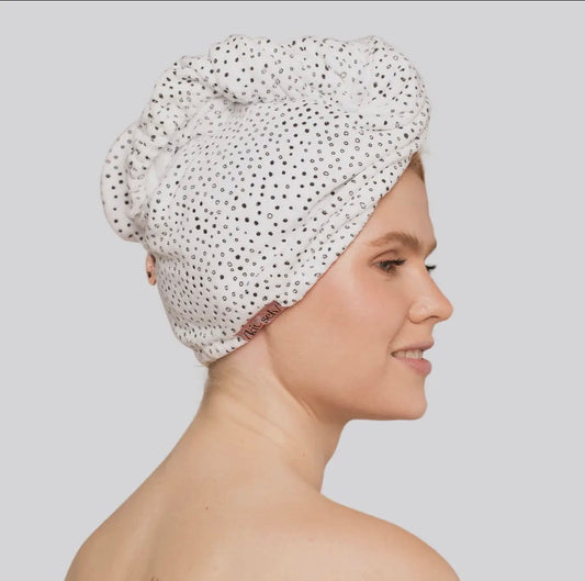 The Dot Microfiber Hair Towel