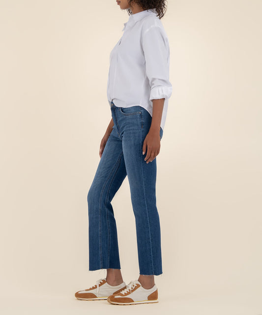The Kelsey High Rise Fab Ab Ankle Flare Jeans